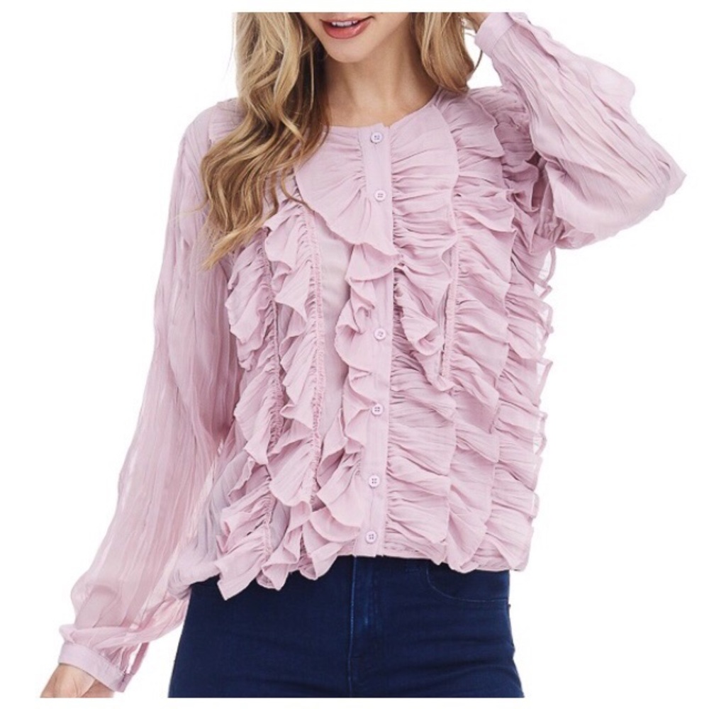 *CLEARANCE* Romantic Victorian Rose Ruffle Blouse - Picture 5 of 8